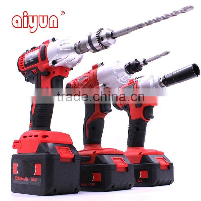 12V Lithium battery CE cordless drill hammer 52V Wrench brushless