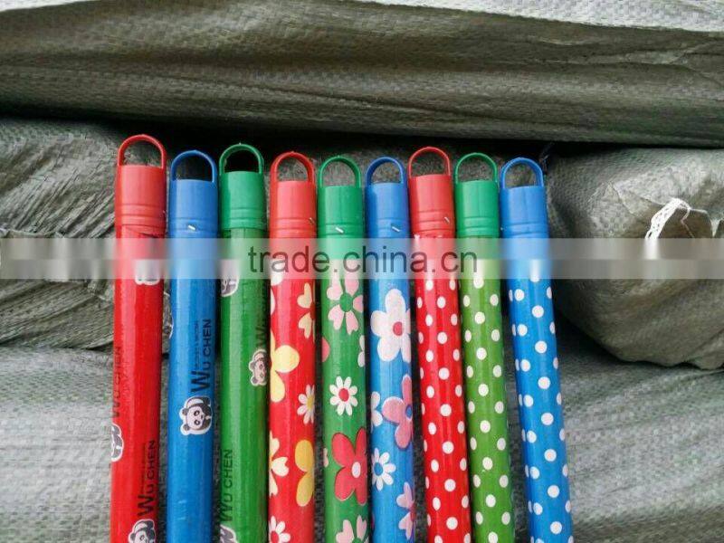 Hot sale natural broom handles wholesale/pvc coated wooden broom handle/pvc mop stick