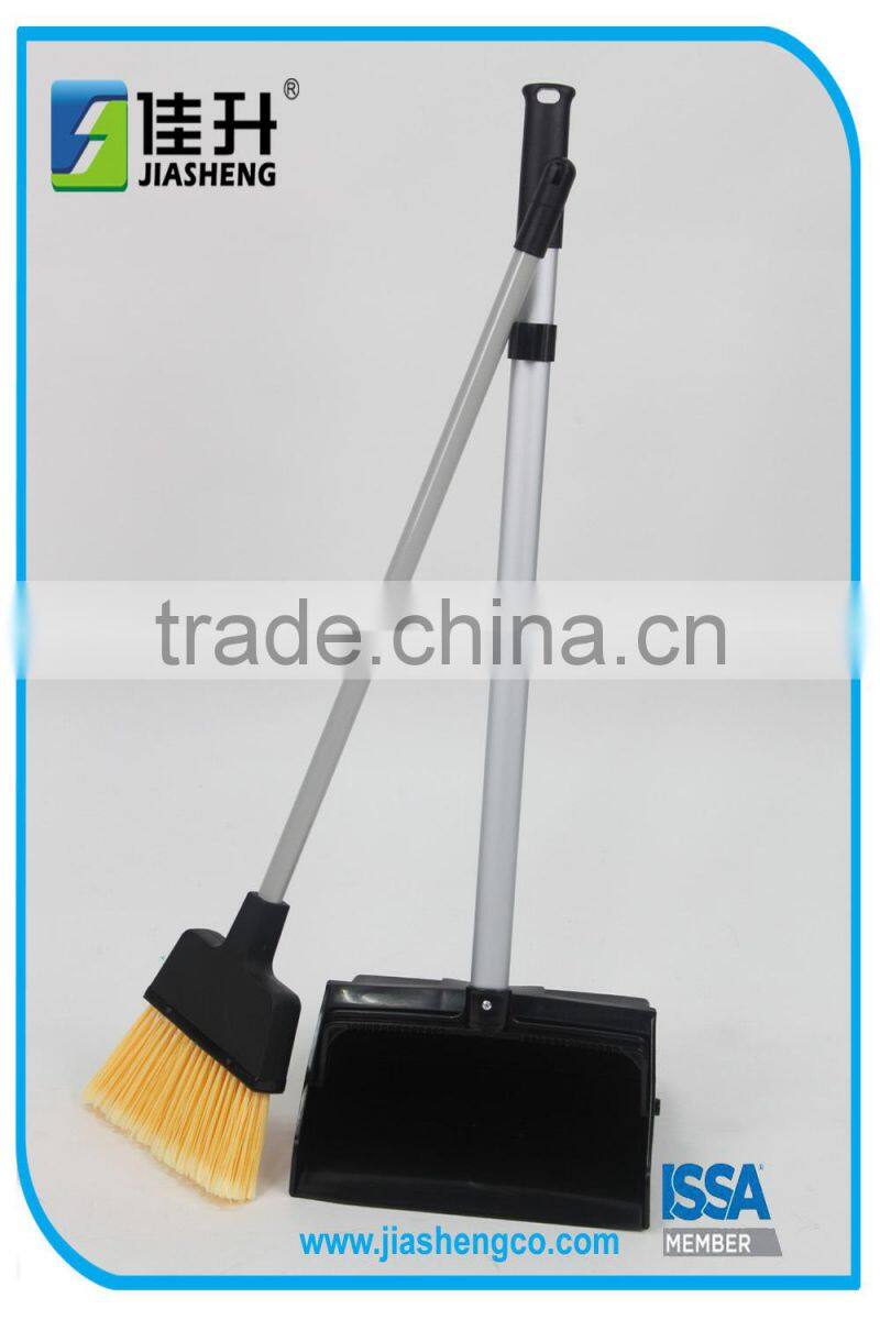 New Plastic Lobby Dustpan Broom with L Handle