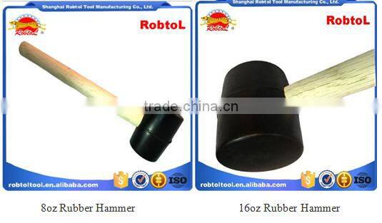 12oz Rubber Hammer Double Face Two Way Mallet Plastic Nylon Head