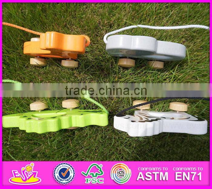 Hot sale high quality Wooden Baby Push and Pull crocodile toy,Promotional gift wooden push up toyin bulk W05B082-A1