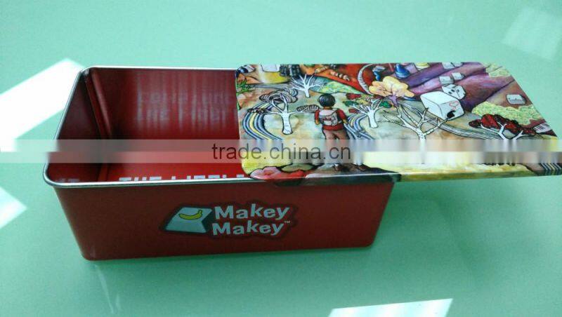 Hotsale candy tin box with slide for kids