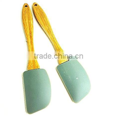 12083 Silicone Spatular scraper Silicone Cream Spatular with wooden Handle