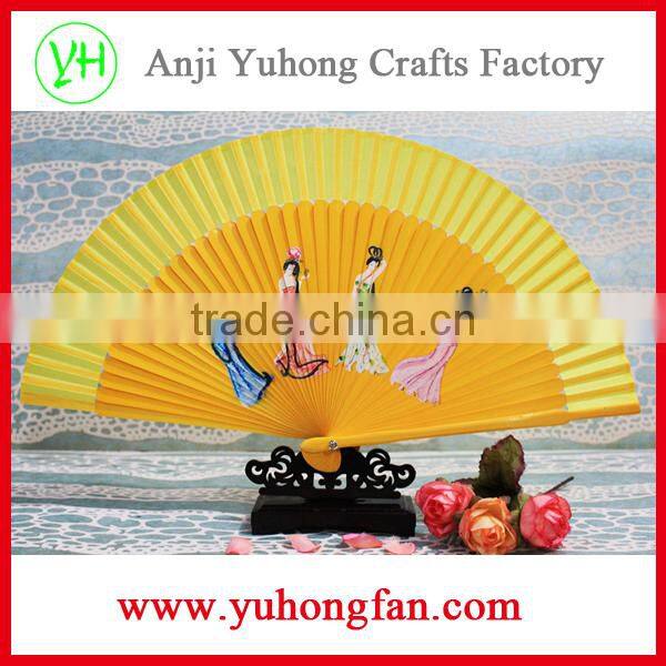 Customized High-grade bamboo hand held fan