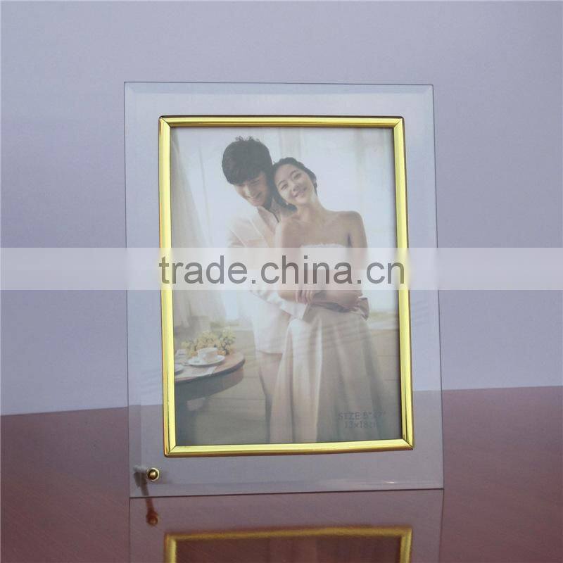 2015 Wedding Decoration Wholesale Crystal Glass Picture Frames