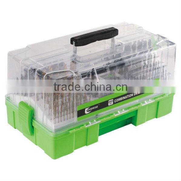 303 piece Fantastic twist drill,masonry drill and wood drill set in plastic case