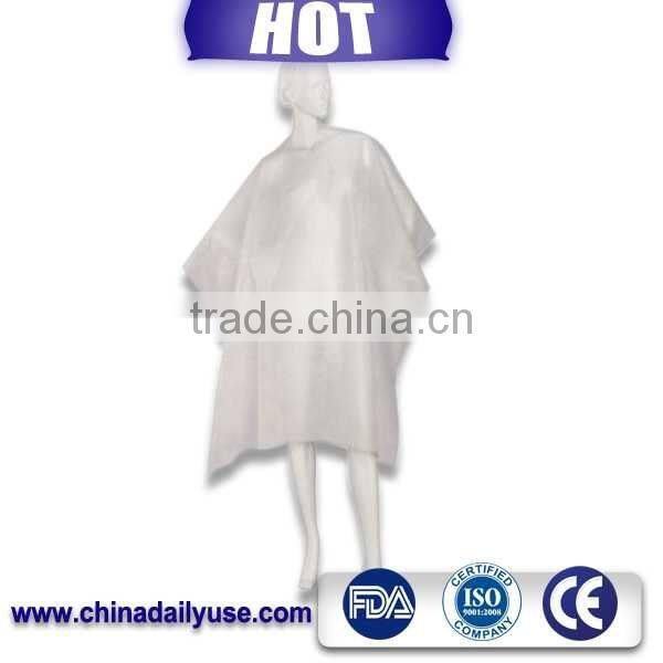 Disposable PE cape &CPE cap for hair cutting Hairdressing beauty salon spa waterproof