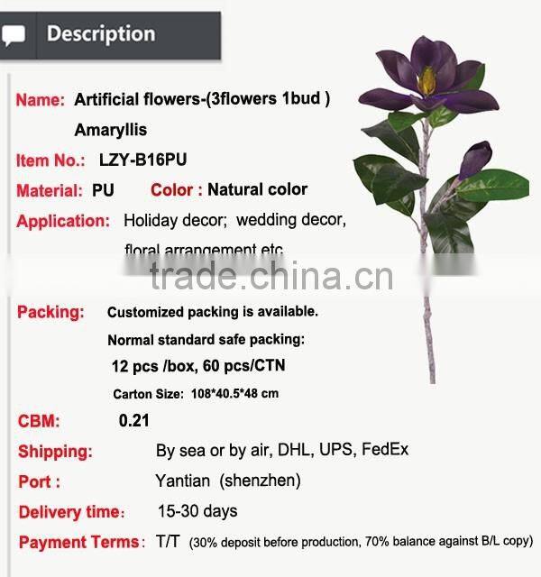 Hotsale and cheap artificial magnolia flowers for decoration