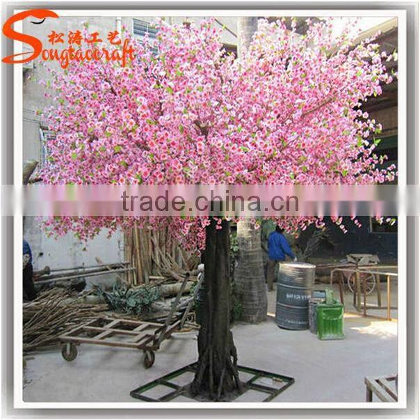 Plastic artificial indoor cherry blossom tree with artificial flowers cherry blossom Exported to Cnada