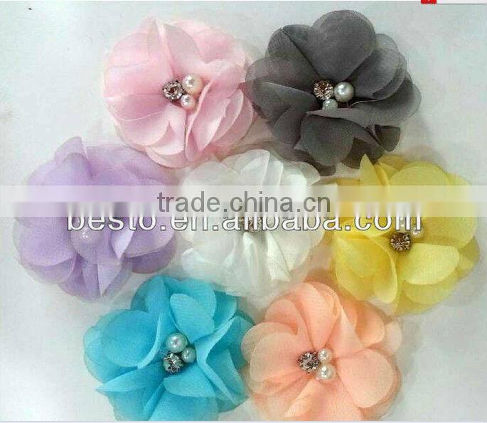 CF0386 New arrival fashion large ivory pearl center lace CF0386 New arrival fashion large ivory pearl center lace hair bow