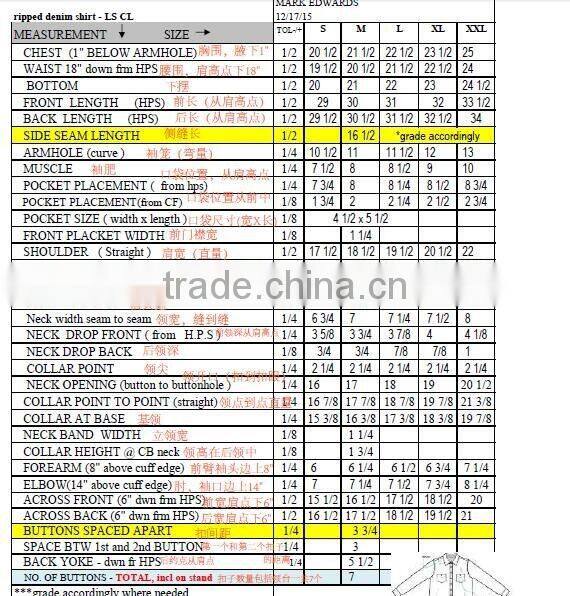 China stock 100% cotton men denim shirt