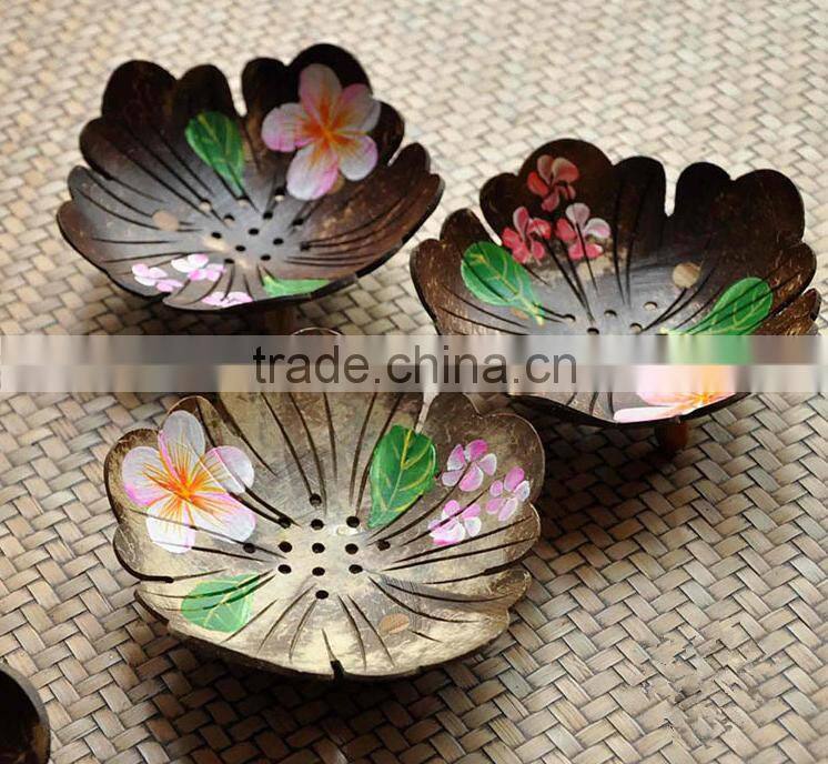 2017 ex-factory coconut shell saucer/little plate for wholesale