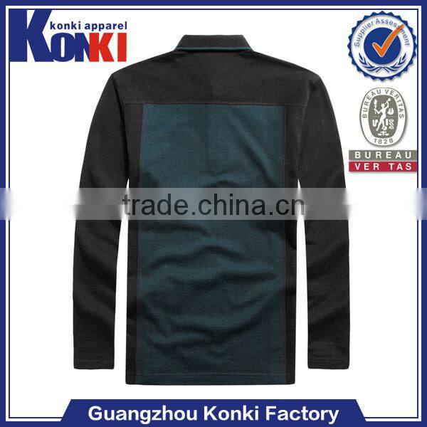 top brand tight muscle long sleeve polo t shirts for men