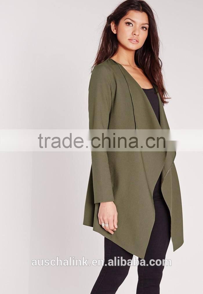 outdoor women cheap khaki thin outer layer waterfall jacket