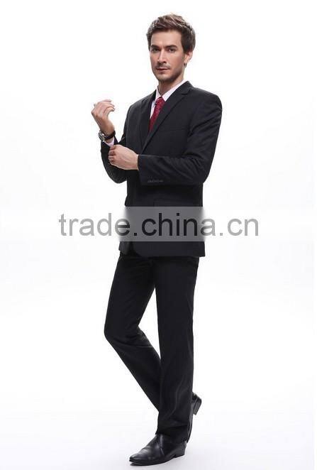 latest design custom made black wool coat pant mens suit