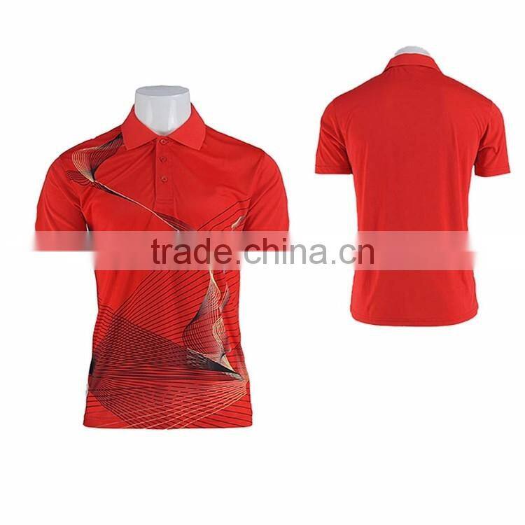 Men's cheap Breathable red polo t-shirt for wholesale with Italian fabric