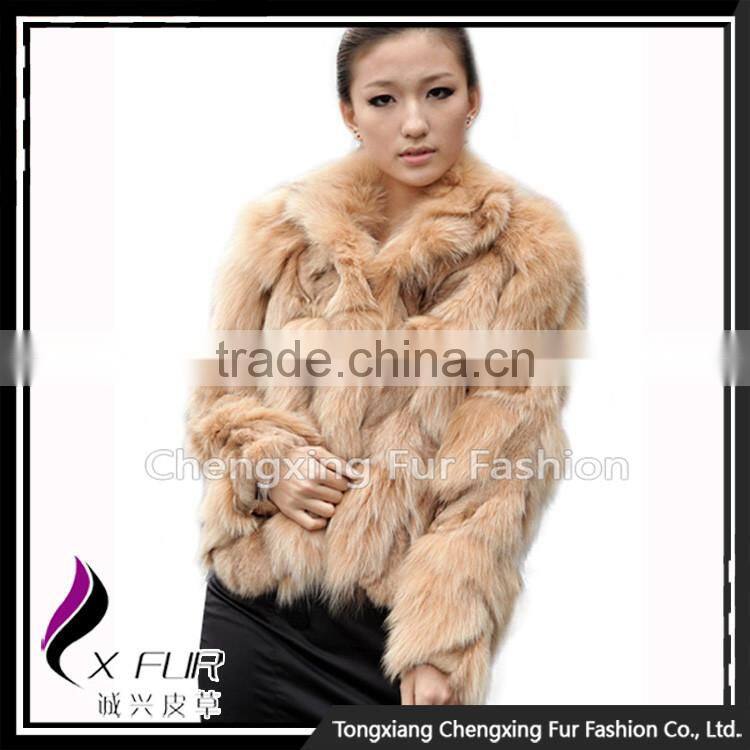 CX-G-A-260 Women Fashion Fox Fur Collar Fox Fur Real Fur Winter Jacket