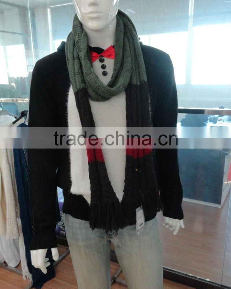 High Quality Snowman Pattern Men Pullover Black Ugly Christmas Sweater Design (BKNM1523)