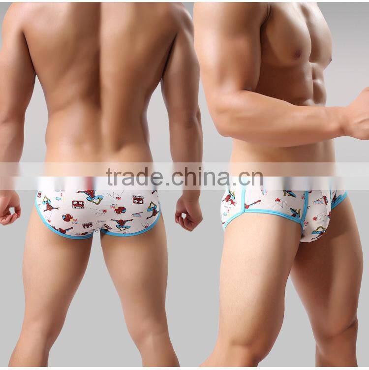 MGOO New Arrival Super Man Cartoon Boxer Brief Funny Hot Sell Sexy Panties Thongs MB028