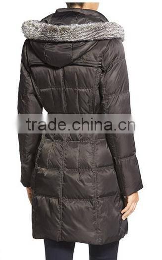 New Design Ladies Fashion Formal Long Parka Jacket