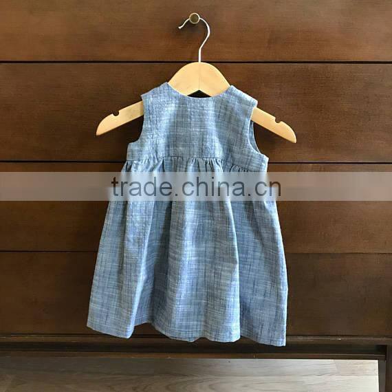 Latest Children Dress Designs Baby Girl Plain Pink Wedding Wear Girls Cotton Party Dresses Clothes