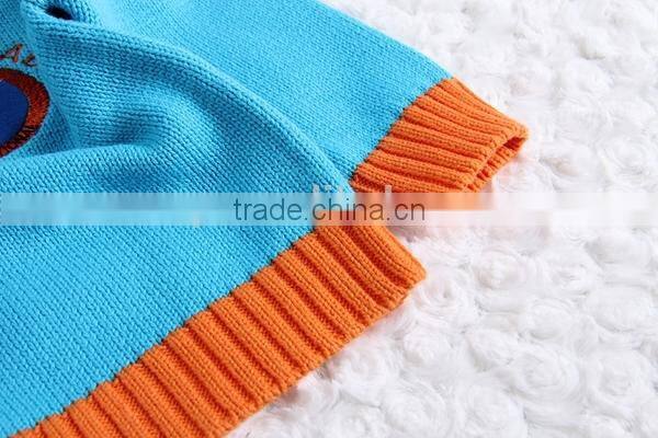 Round neck with buttons boys pullover sweater factory price