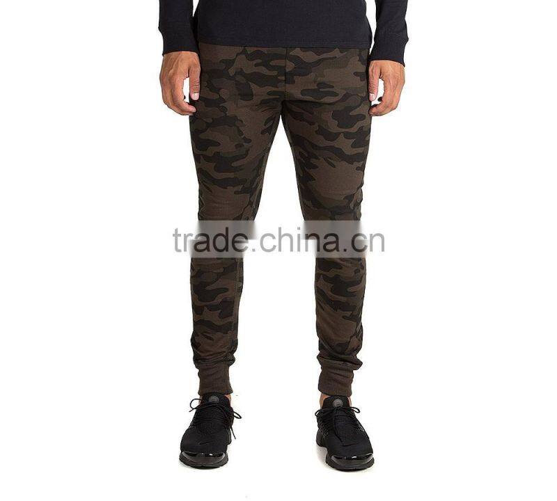 Hot sale track pant fashion camo slim fit joggers mens sports wear