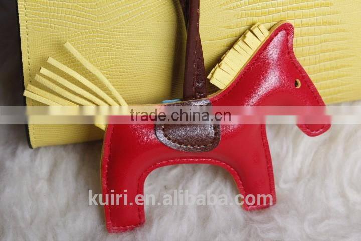 New design Handmade DIY pu rose leather tassel bag charms/iphone 7 phone cover bag pendant pu-23