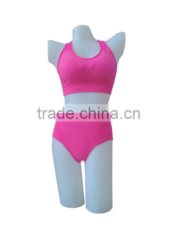 Top quality seamless woman underwear ladies lingerie sport bra and panty sets