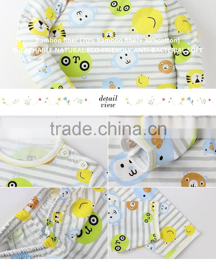 High quality OEM Service cute printing cotton kids wear long sleeve children clothing set