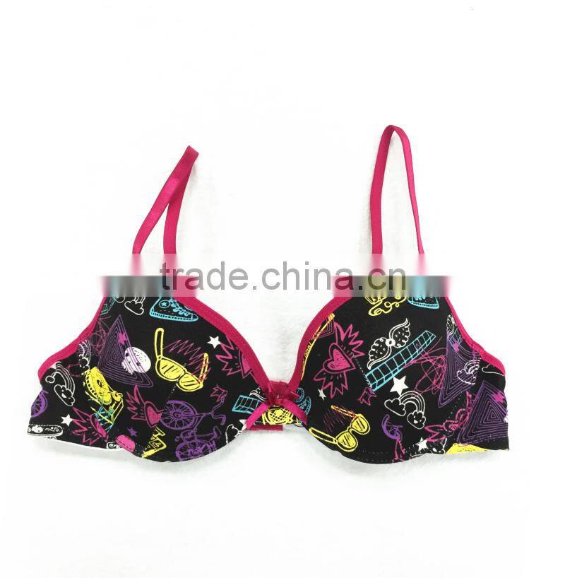 New design butterfly printing fashion ladies bra sexy bra underwear