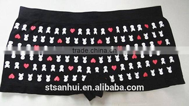 Popular design fancy love and skull printed sexy women seamless panties