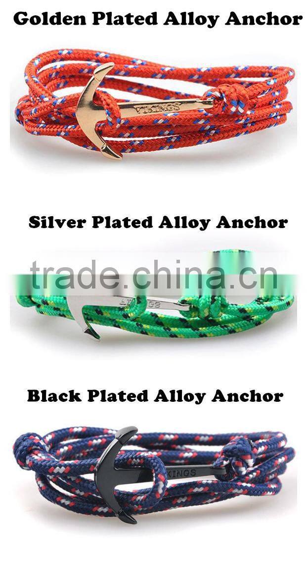 2016 MEN FASHION NAUTICAL ROPE ANCHOR BRACELET