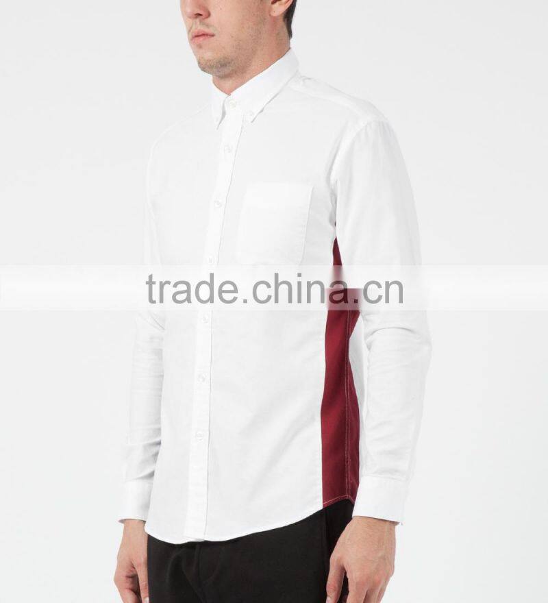 White Oxford Colorblock Shirt