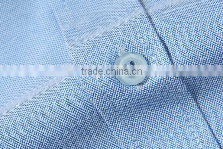 Mens Cotton CVC TC White yellow short sleeve collar Oxford Shirt