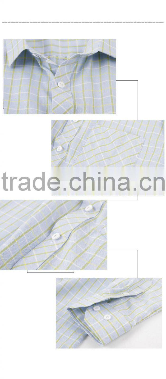 Best price customise mens heavy organic cotton work shirt with check pattern