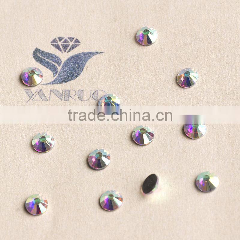 High quality crystal AB hotfix rhinestones glue on clothes in bulk