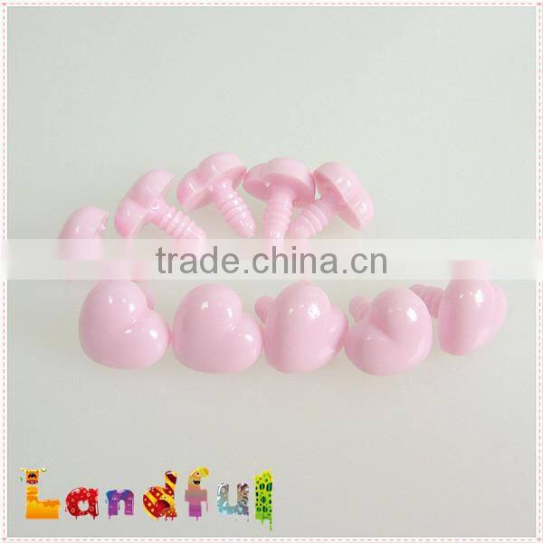 Plastic Heart Safety Nose in Pink for Plush Teddy Bear