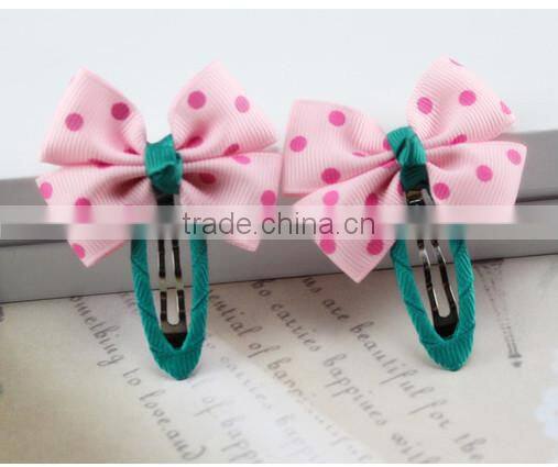 2015 fashion ,beautiful and cute ribbon hair clip , flower hair clip for kids