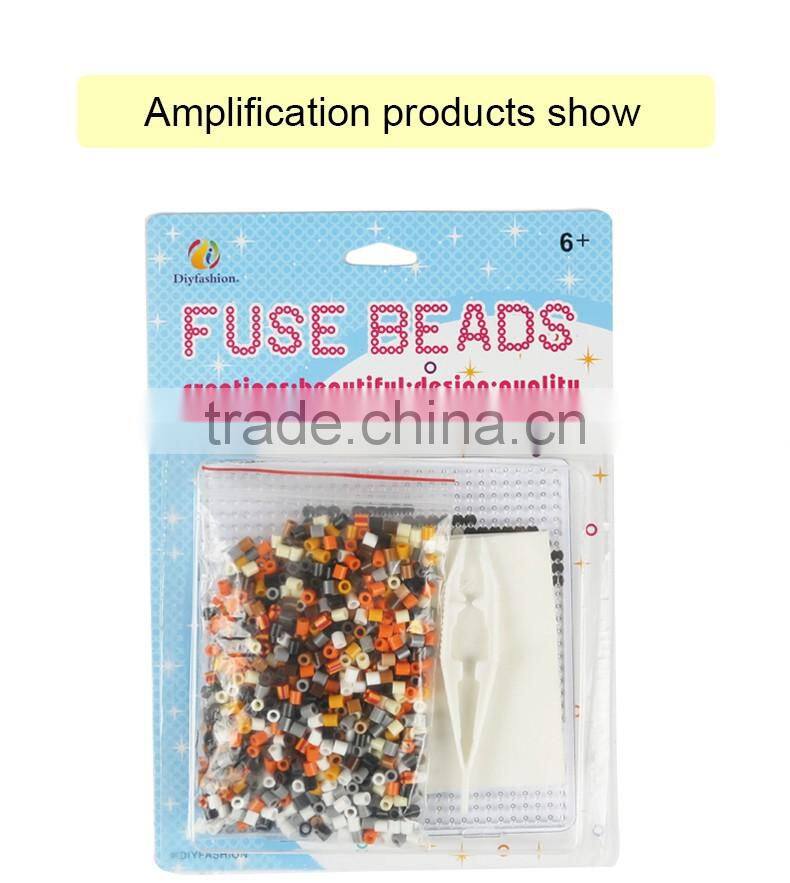 Diyfashion 5mm hama perler fuse beads the Pumpikin pie set with puzzle iron paper and twezzer hama beads toys for kids 18023