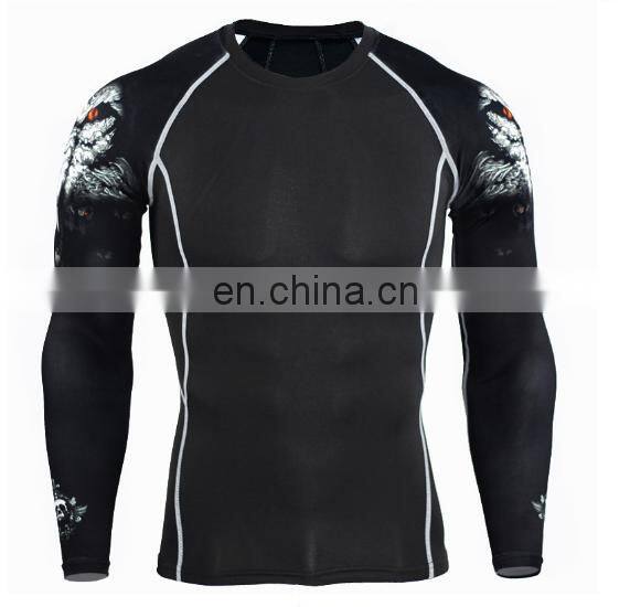 Men Quick dry Long sleeve compression sport wear for gym
