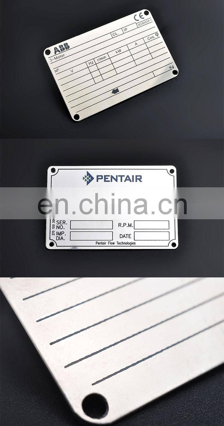 High Grade Custom Design Metal Nameplate
