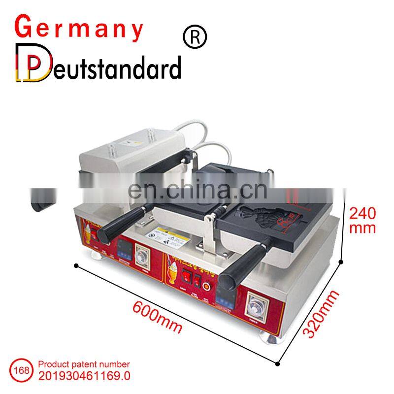 commercial new design snack machine taiyaki waffle maker with double head