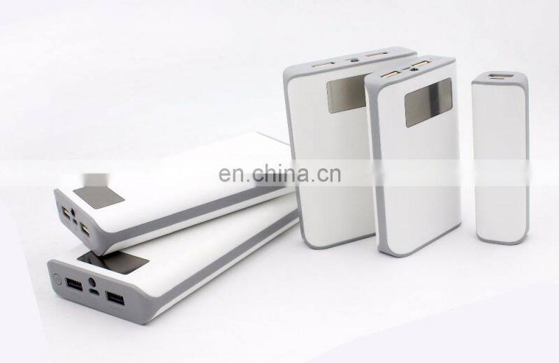 Cheap Fast Charging Two Ports plastic Powerbank oem laser printing logo battery charger gift external charge