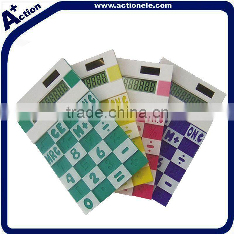 8 digit cute rubber calculator
