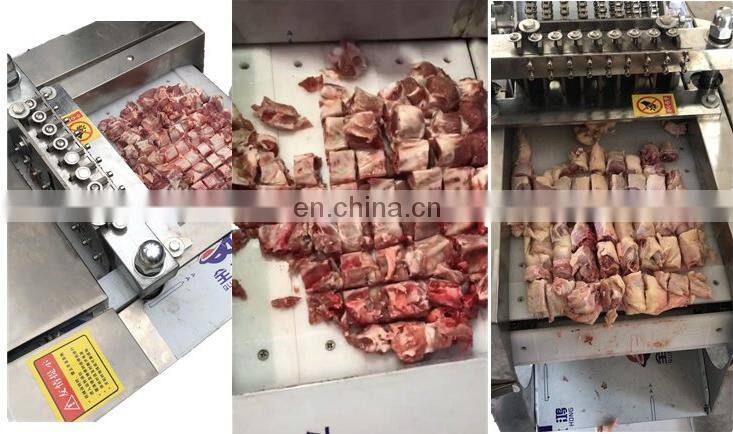 Meat Cuber Meat Dilcer Frozen Pork Cube Cutting Machine Frozen Fish Chicken Beef Cube Dicng and Cutting Machine