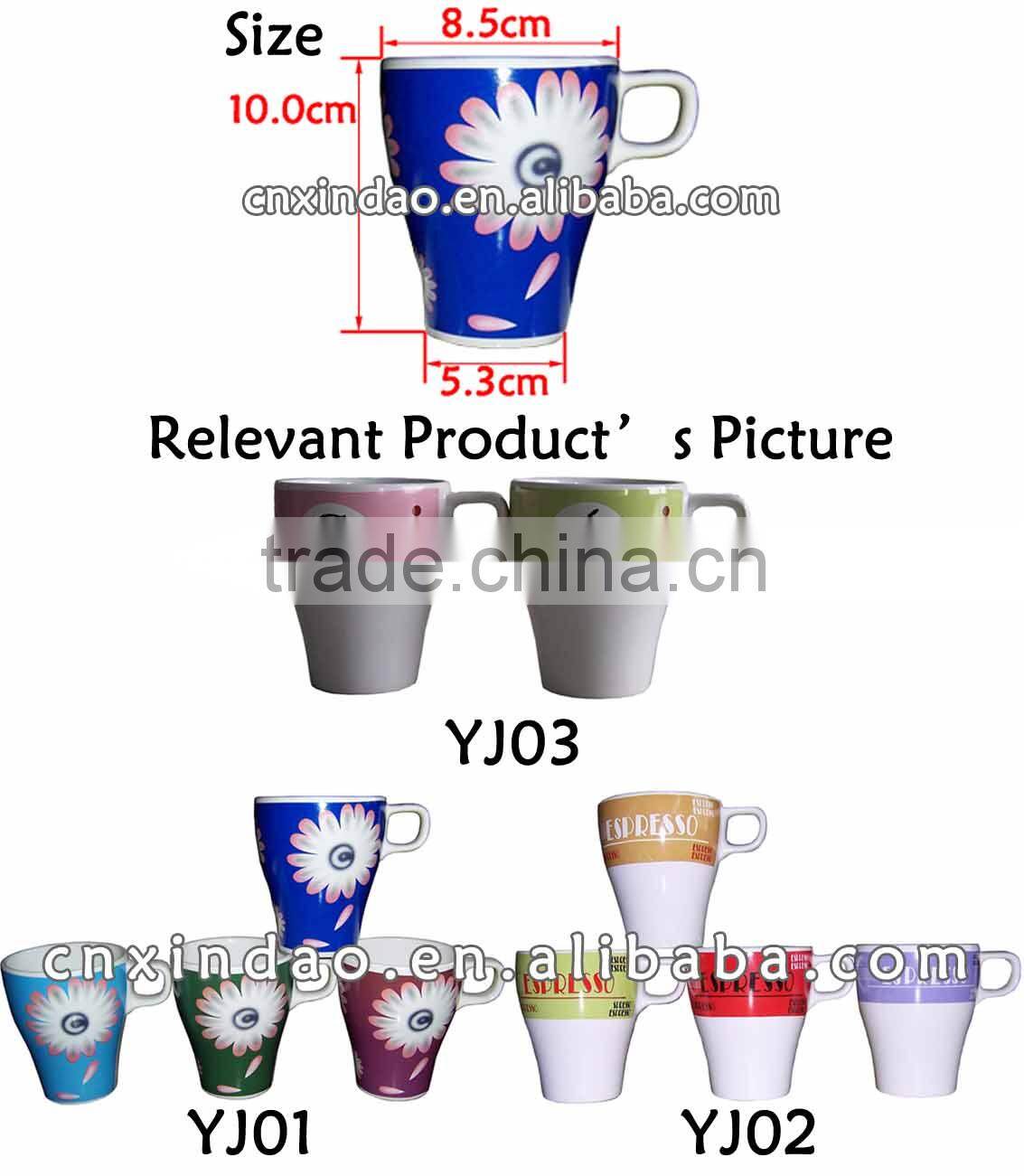New Style Promotional Floral Designed Reusable Porcelain Tea Cup for Tableware Not Double Wall Cup