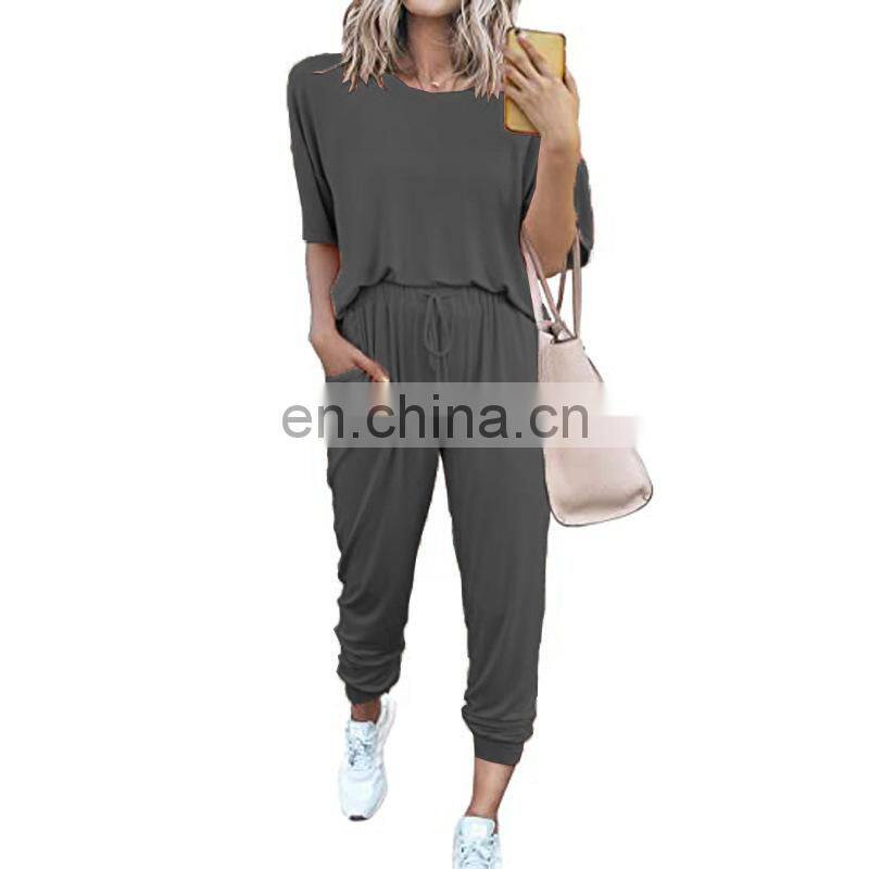 New Products 2021 Ladies Long Sleeve Bodysuit Jumpsuit 3 Piece Set Ladies Stacking Jogging Set