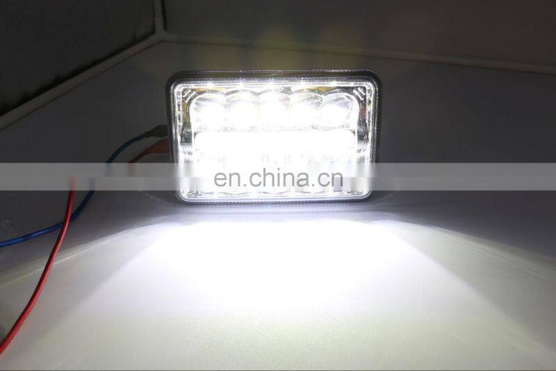 LED6545 aluminum alloy factory supplies Lantsun Led lighting 4x6 inch LED work light 10-30V 45W IP68 led lamp spot