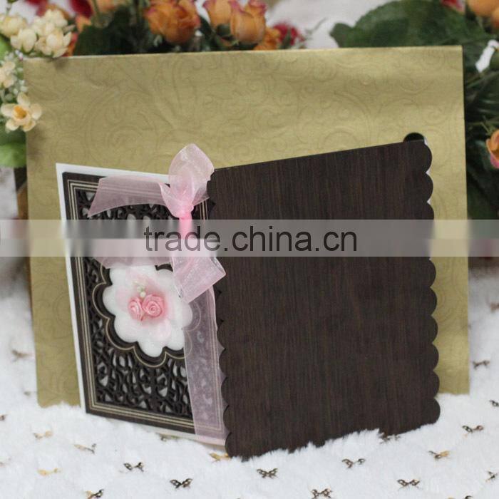 2016 Best Selling Classic Bengali Wooden Wedding Cars with Ribbon and Flower